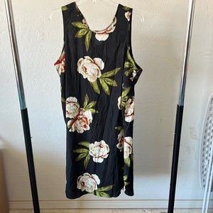 Sleeveless Black Floral Dress